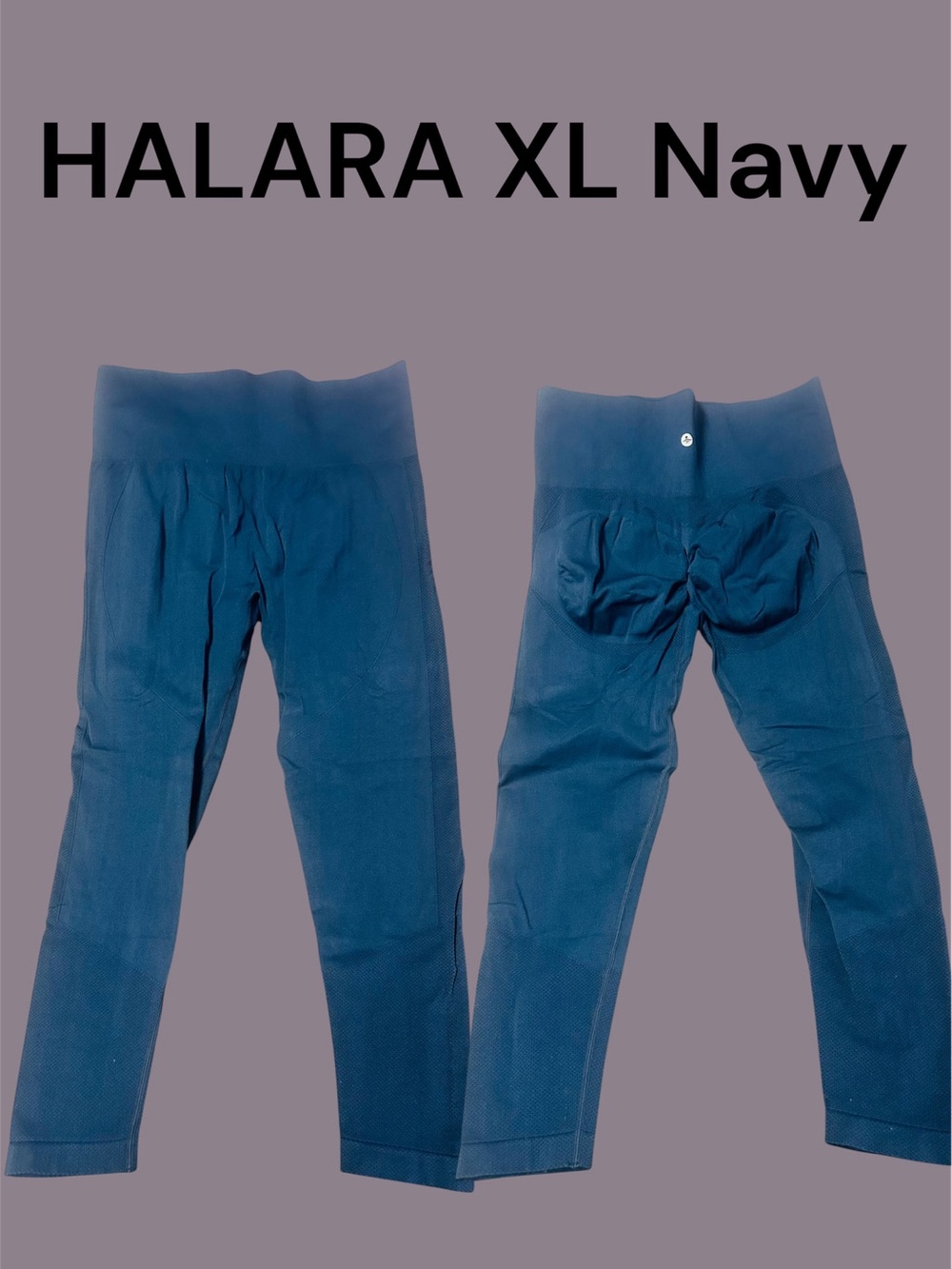 HALARA Navy Blue High-Rise Seamless Leggings XL